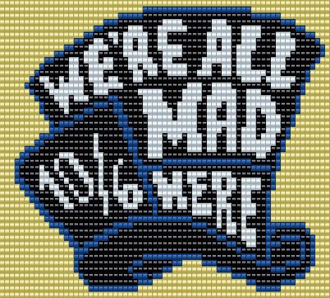 Mad Hatter Hat - "We're All Mad Here" Square Grid Pattern by Man in the Book 67 Columns X 47 Rows Mad Hatter Perler Beads, Disney Grid Patterns, Alice In Wonderland Pixel Art, Alice In Wonderland Perler Bead Patterns, Alice In Wonderland Pixel Art Grid, Horror Movie Graphgan, Beyond Wonderland Perler, Alice In Wonderland Alpha Pattern, Horror Movie Alpha Patterns