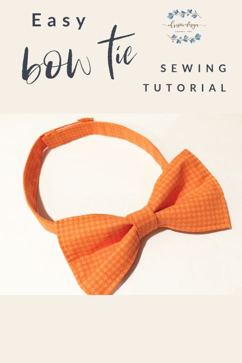 Step by step photo tutorial for sewing a bow tie. Spruce up those Spring outfits for your little man or lady. These bowties are fun, fast and easy! Bow Tie Tutorial, Bow Tie Men, Bow Tie Pattern, Simple Sewing Tutorial, Toddler Bow Ties, Bowtie Pattern, Tie Pattern, Toddler Bows, Boys Bow Ties