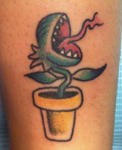 #tattoos #tattooideas Audrey Ii, Small Tats, Little Shop Of Horrors, Horror Tattoo, Future Tattoos, Jesus Fish Tattoo, Cool Tattoos, Tatting, Body Art