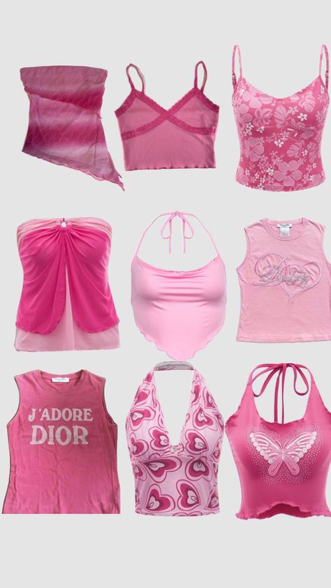 Pink y2k tops Y2k Early 2000s Fashion Trends, Y2k Hot Pink Outfit, Pink Y2k Outfit 2000s, Hot Pink Aesthetic Outfits, Early 2000s Fashion Pink, Wallpaper Ipad Y2k, Y2k Wallpaper Ipad, Y2k Wallpaper Pc, Y2k Wallpaper Blue