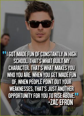 Quotes About Being Bullying | The Anti-Bully Blog Bullied Quotes, Zac Efron Quotes, Quotes By Celebrities, Bully Busters, Highschool Advice, Anti Bully Quotes, Getting Bullied, Bully Prevention, Prevention Month