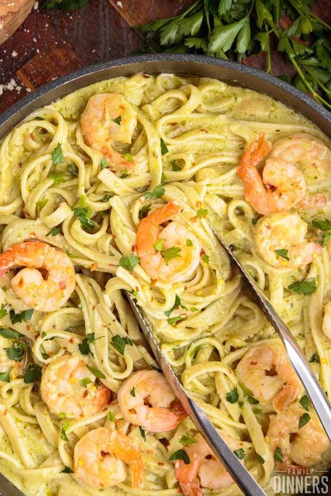 Prawn Pesto Pasta Recipe, Shrimp And Lemon Recipe, Shrimp Scampi With Fettuccine, Lemon Shrimp Fettuccine Garlic Butter, Lemon Pesto Shrimp Pasta, Lemon Shrimp Fettuccine, Lemon Garlic Shrimp Pasta With Spinach, Shrimp Pasta No Cream, Shrimp With Lemon Butter Sauce