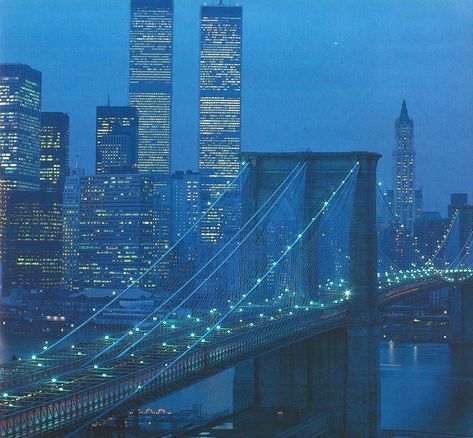 SpaceTime with Stuart Gary - 80sretroelectro: Inside New York, 1991. Scan... Downtown Manhattan, Nyc Aesthetic, New York Aesthetic, New York Apartment, Twin Towers, Trade Center, Nova York, World Trade, Night City