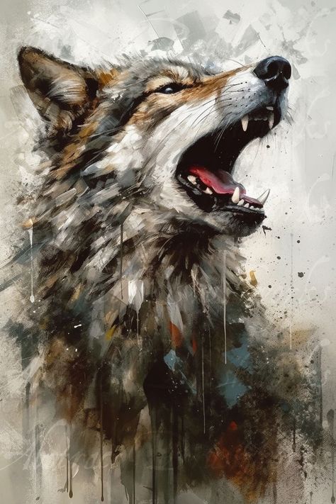 Wolves Painting Acrylic, Wolf Portrait, Wolf Painting, Wolf Face, Wolf Spirit Animal, Wolf Pictures, Wildlife Paintings, Painting Home, Beautiful Dark Art