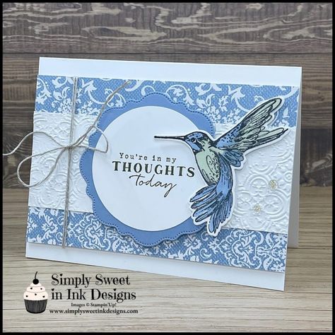 Thoughtful Expressions Stampin Up Cards, Thoughtful Expressions, Card Making Flowers, Ctmh Cards, Humming Bird, Elegant Cards, Designer Series Paper, Bird Cards, Butterfly Cards