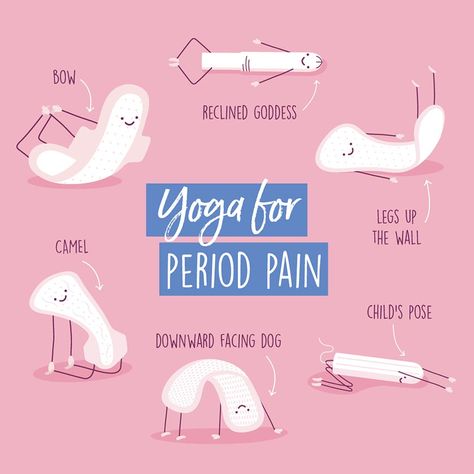 5 Yoga Poses To Help Ease Period Pain - Natracare Yoga For Period, Period Workout, Yoga For Legs, Period Yoga, Hygiene Hacks, Healthy Period, Period Pain Relief, Period Kit, Best Hacks