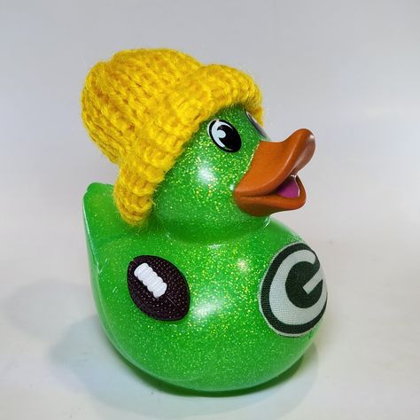 GREEN BAY PACKERS Rubber Duck Gift Bedazzled Duck Cruise Dashboard Ducks by DonnasVintageLoft on Etsy Jeep Ducks, Cruise Ducks, Duck Gifts, Duck Art, Rubber Ducky, Rubber Duck, Green Bay Packers, Nfl Football, Green Bay