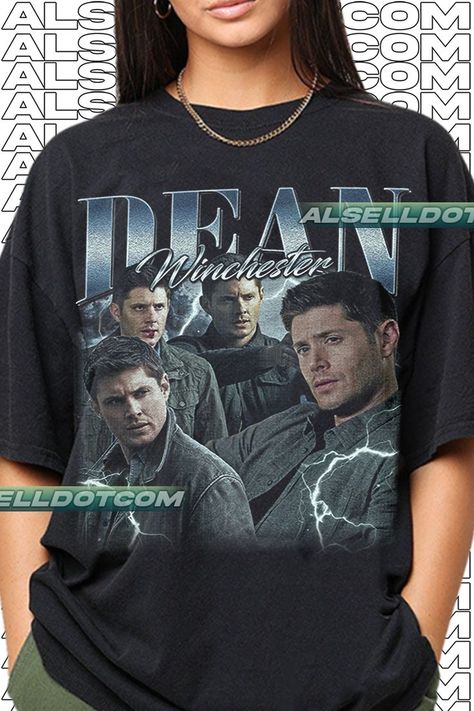 Vintage Dean Winchester Bootleg T-Shirt The Vampire Diaries Supernatural Gift Ideas, Supernatural Birthday, Supernatural Tshirt, Supernatural Gifts, Candle Pedestal, The Vampire Diaries, Christmas Stickers, Dean Winchester, The Vampire