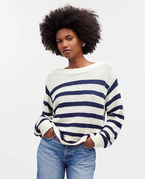 Boatneck Sweater | Madewell Streetwear Chic, Casual Professional, Boxy Sweater, Professional Wear, Madewell Sweater, Boatneck Sweater, Madewell Sweaters, Maxi Dress With Sleeves, High Point