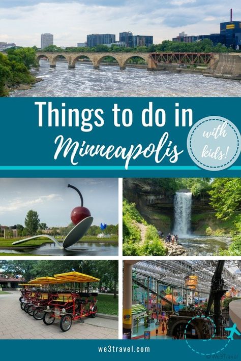 Things to do in Minneapolis with kids in the summer including the Sculpture Gardens, Stone Arch Bridge, Minnehaha Falls, Mall of America and more. #minneapolis #msp #minnesota #midwest #usa #travel #familytravel Minnesota Adventures, Minnesota Hiking, Midwest Vacations, Minnehaha Falls, Minnesota Winter, Vikings Game, Minnesota Travel, Kids Things To Do, Midwest Travel