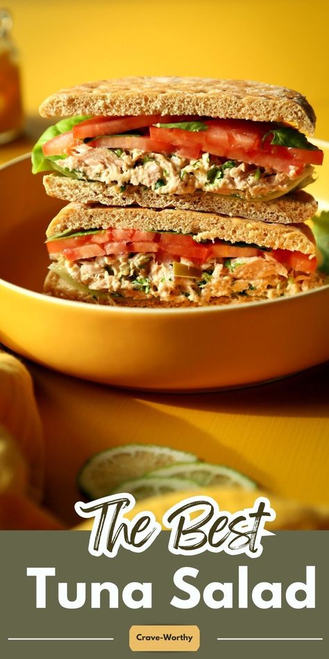 This Easy Tuna Salad Recipe is boosted with zesty lime and fresh cilantro. Enjoy it as a refreshing salad on its own, or use it as a filling for sandwiches or wraps for a quick and satisfying meal. #tunasalad #lunchrecipes #tunarecipe Easy Tuna Salad Recipe, Tuna Salad Recipe Easy, Easy Tuna Salad, Best Tuna Salad Recipe, Classic Tuna Salad, Best Tuna Salad, Delicious Chicken Salad, Marinated Chicken Thighs, Tuna Salad Recipe