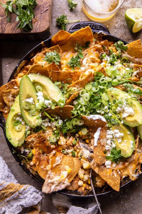 Half Baked Harvest Tortilla, Half Baked Harvest Skillet, Half Baked Harvest Chicken, Classy Recipes, Chicken Tortilla Bake, Mexican Casseroles, Cilantro Lime Salmon, Food Savoury, Tortilla Bake