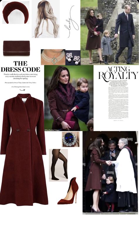 Royal Family Fashion, Hm Outfits, Royal Outfit, Christmas Service, Queen Style, Vintage Dance, Kate Middleton Outfits, Kate And Meghan, Church Fashion