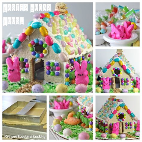 Easter Sugar House Sugar Cookie House Recipe, Cookie House Recipe, Sugar Cookie House, Easter Gingerbread House, Princess Pinky Girl, Pinky Girl, Easter Sugar Cookies, Easter Sweets, Easter Activities For Kids