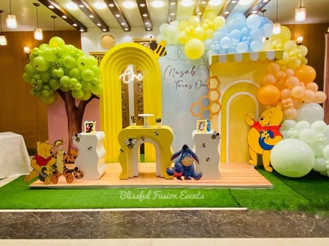 “When life throws you a rainy day, play in the puddles." —Pooh." 🐻🧸 . . . . Concept & Styling: @kulsoom.motiwala Execution: @blissfulfusionevents Cutouts/Supplies: @blissfuldreamscreations Graphic Design: @creativefusionstudiospk Whatsapp: 0311-2985551 "Life's too Short to have Boring Parties" #winniethepooh #winniethepoohparty #poohparty #winniethepoohbirthday #winniethepoohtheme #winniethepoohday #winniethepoohpartyideas - #blissfulfusionevents - #eventprofs - #eventplanner - #eventplan... Pooh Bebe, Jungle Painting, Winnie The Pooh Themes, Event Trends, Winnie The Pooh Birthday, Life's Too Short, Decorations Party, Event Coordinator, Event Inspiration