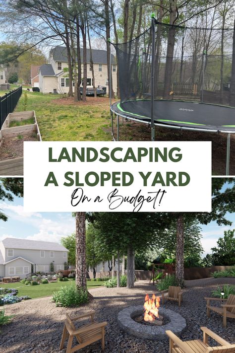 Steep Backyard, Large Yard Landscaping, Acreage Landscaping, Sloped Backyard Landscaping, Online Landscape Design, Large Backyard Landscaping, Backyard Design Ideas Budget, Small Yard Landscaping, Patio Grande