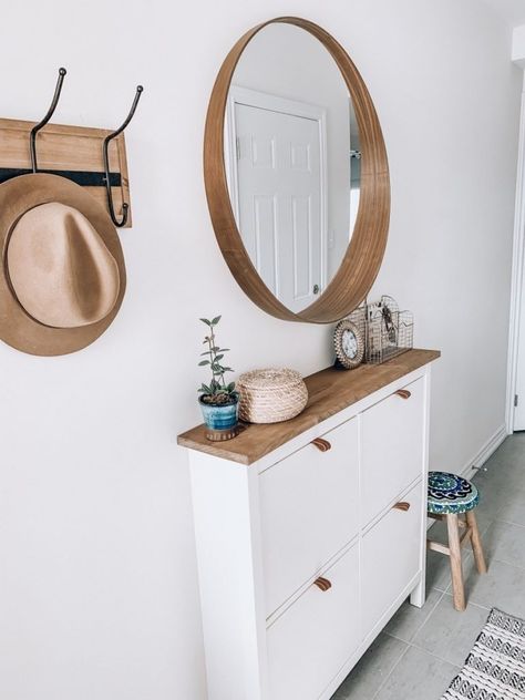 13 Best IKEA Entryway Hacks You Can't Miss [2019] | The Mummy Front Ikea Shoe Rack, Ikea Shoe Cabinet, Apartemen Studio, Vstupná Hala, Ikea Entryway, Ikea Desk Hack, Ikea Shoe, Easy Ikea Hack, Ikea Hack Ideas