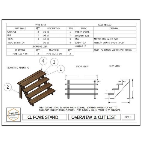 DIY Wood Cupcake Stand/Craft Fair Display Build Plans | Etsy Cupcake Stand Diy, Wooden Cupcake Stands, Wood Cupcake Stand, Diy Cupcake Stand, Fair Display, Cupcake Stands, Craft Booth Displays, Build Plans, Craft Fair Displays