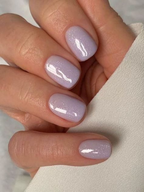 shimmery light mauve short nails Purple Gray Nails, Grey Nail Colors, Nail Colors For Winter, Mauve Nail Polish, Grey Nail, Mauve Nails, Milky Nails, Subtle Nails, Nail Colors Winter