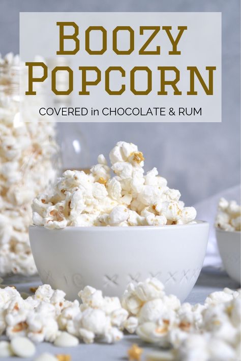 Alcohol Infused Popcorn Recipe, White Snacks For Color Party, White Snacks For Party, White Foods For Color Party, Boozy Popcorn, Alcoholic Snacks, White Foods For Party, Whisky Cookies, Boozy Snacks