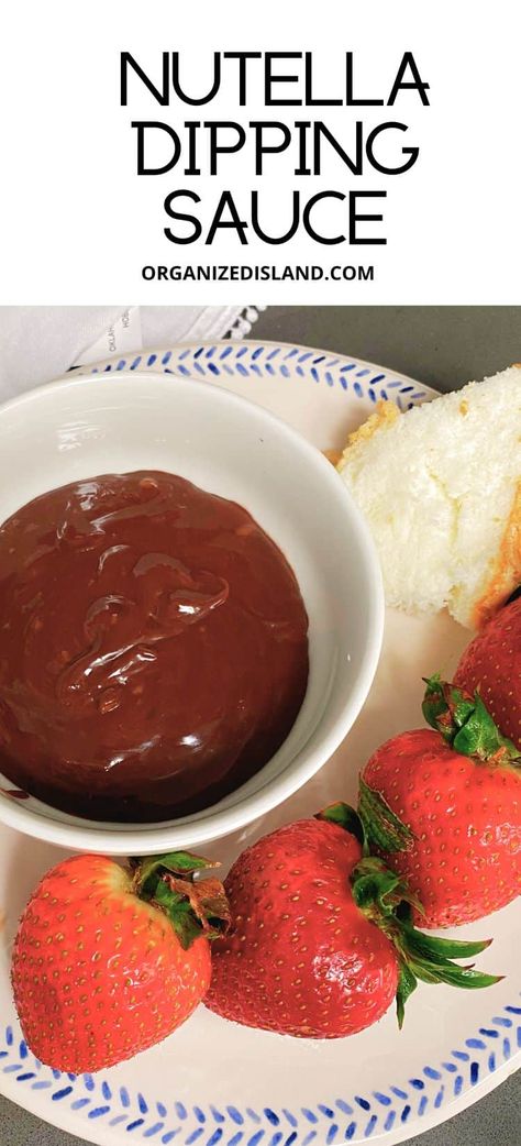 Nutella Dipped Strawberries, Nutella Sauce Recipe, Nutella Dipping Sauce, Cookie Dipping Sauce, Nutella Dip Recipes, Dip For Fruit, Nutella Sauce, Kava Bar, Nutella Dip