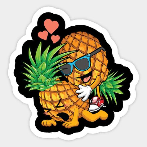 Funny Upside Down Pineapple Swinger Gift For Women And Men Gift Item Tee -- Choose from our vast selection of stickers to match with your favorite design to make the perfect customized sticker/decal. Perfect to put on water bottles, laptops, hard hats, and car windows. Everything from favorite TV show stickers to funny stickers. For men, women, boys, and girls. Pineapple Decal, Upside Down Pineapple, Trippy Visuals, Banana Milk, Cartoon Character Design, Upside Down, Gift For Women, Gift Item, Funny Stickers