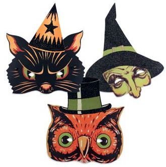 Halloween Masks Diy, Vintage Halloween Masks, Vintage Halloween Images, Mascaras Halloween, Halloween Songs, Bethany Lowe Designs, Halloween Retro, Halloween Graphics, Halloween Collectables