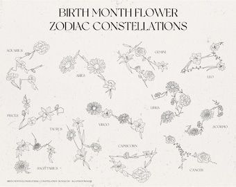 Sagittarius Flower Birth Month, Birthday Constellation Tattoo, Tattoo April Birth Month, Sagittarius Flower Tattoo Birth Month, Zodiac Flowers Birth Month, Birth Month Symbols Tattoo, Birthday Month Tattoo Ideas, Sagittarius Birth Flower, Birthflower Zodiac Tattoo