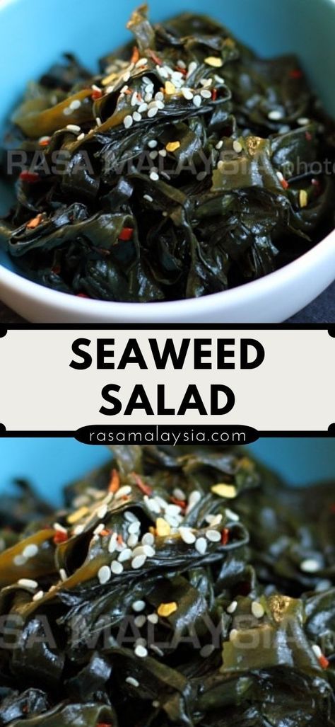 Dried Seaweed Recipes, Seaweed Salad Recipe, Seaweed Recipes, Malaysia Recipes, Takeout Recipes, Cucumber Snacks, Easy Make Ahead Appetizers, Dried Seaweed, Sugar Rice