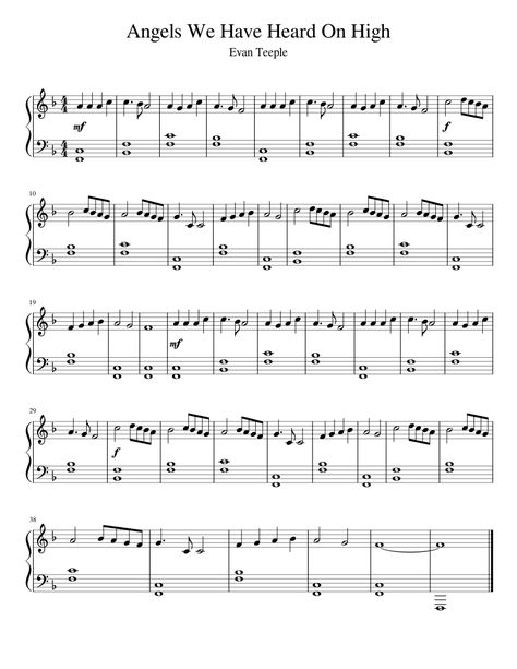 Download and print in PDF or MIDI free sheet music for Angels We Have Heard On High by Misc Christmas arranged by 222008124 for Piano (Solo) Angels We Have Heard On High, Christmas Piano Sheet Music, Christmas Piano, Christmas Sheet Music, Music Piano, Sheet Music Pdf, Old Music, Piano Sheet, Free Sheet Music