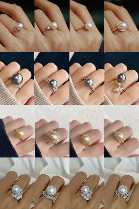 When picking a lovely pearl ring, various origins, colors, sizes, shapes, metalwork, and ring settings influence the price range.  Due to extreme demand and the cultivation process, a freshwater pearl ring costs $50 to $200, while a South Sea or Tahitian ring costs up to a thousand bucks. Even the price of same-origin rings dramatically increases with the quality of metalwork and craftsmanship. Pearl Rings, Freshwater Pearl Ring, Ring Settings, Price Range, Quick Guide, Tahiti, Pearl Ring, Ring Sets, Metal Working