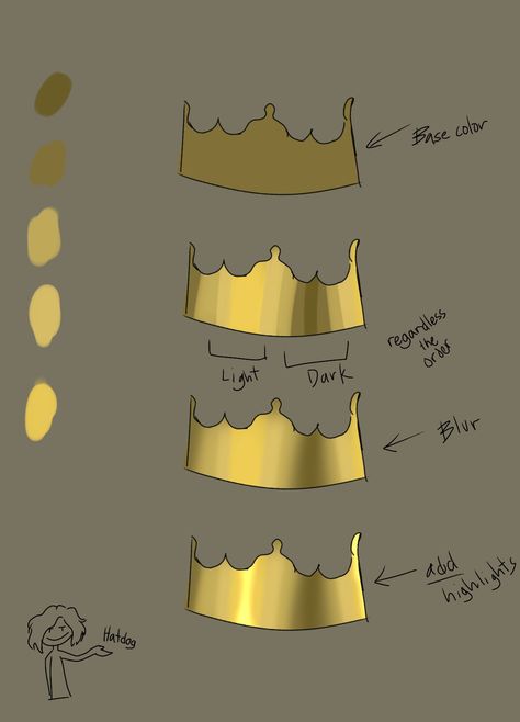 Gold crown refrerence drawing prince king jewel drawing Bone Crown Drawing, Crown Drawing Tutorial, Crown On Head Drawing Reference, Gold Crown Drawing, Crown Reference, Crown Doodle, King Crown Drawing, Fall Crown, Crown Painting