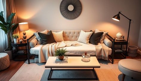 20 Twin Daybed as Couch Living Room Ideas - WorkFleek Daybed As A Couch, Daybed Couch Ideas, Day Bed Living Room Ideas, Daybed As Couch, Daybed Living Room Ideas, Daybed As Couch Living Room, Living Room Daybed, Daybed In Living Room, Couch Living Room Ideas