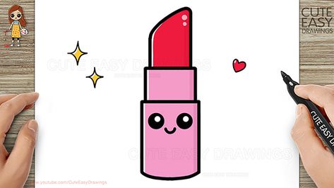 Are you ready to unleash your creativity and learn how to draw a cute lipstick?... The post How to Draw a Cute Lipstick for Kids. A Step-by-Step Tutorial. appeared first on Cute Easy Drawing. Guide Drawing, Cute Lipstick, Maybelline Color Sensational, Video Creator, Handmade Paper Crafts, Drawing Tutorial Easy, Marker Drawing, Coloring Markers, Guided Drawing