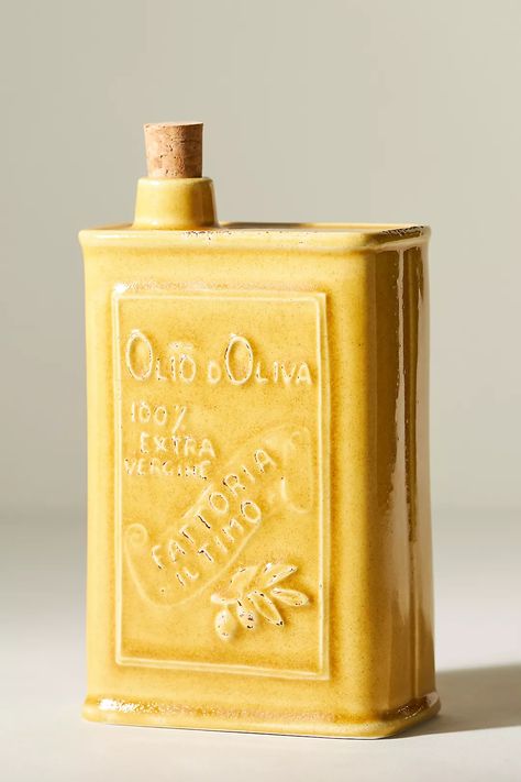 Cucina Olive Oil Cruet | Anthropologie Olive Oil Cruet, Oil Cruet, Earthenware, Olive Oil, Color Coding, Stoneware, Anthropologie