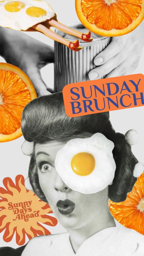 Brunch Poster Design Ideas, Brunch Advertising Design, Brunch Design Graphic, Brunch Mimosas Aesthetic, Brunch Poster Design, Brunch Branding, Mimosas Aesthetic, Sunday Brunch Aesthetic, Brunch Illustration