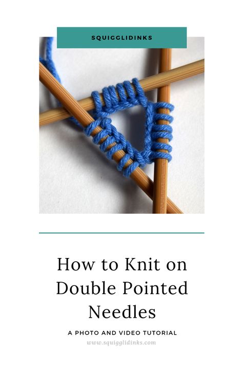 Miniature Knitting, Knitting Hacks, Knitting Stitches Tutorial, Knitting Instructions, Double Pointed Needles, Hand Crochet Baby Blanket, Knitting Videos, How To Knit, Knit In The Round