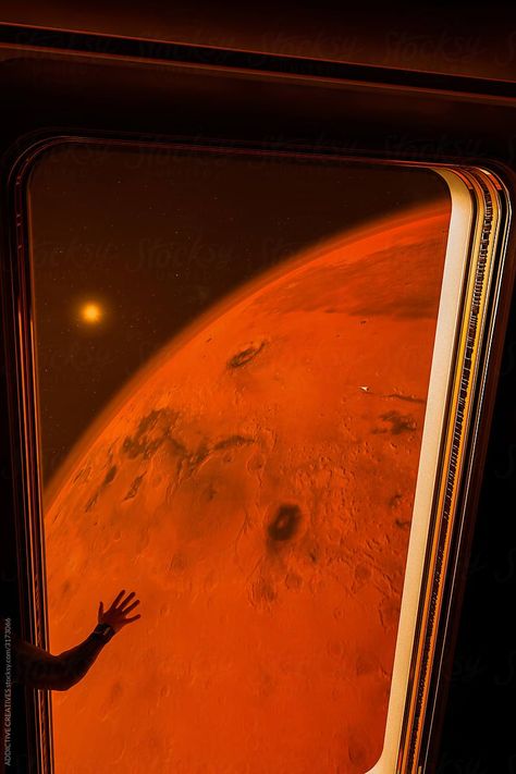 Popping by Marvin's for a beer. Image by Stocksy Contributor Addictive Creatives #Stocksy https://www.stocksy.com/3173066/view-of-mars-from-a-spaceship-mission-to-mars Mars Photography, Mars Aesthetic, Mission To Mars, Royalty Aesthetic, Stock Photography Free, Space Travel, Artistic Photography, Sci Fi Fantasy, Canvas Art Painting