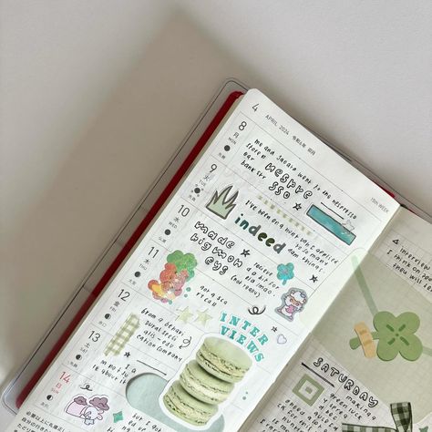 green 🍀 job interviews week 😓😓 wish me luck + had to repost this 3 times because I kept choosing the wrong pictures… not a good sign 🔫 _ _ _ #sticker #journal #diary #diaryjournal #scrapdiary #notebook #midori #journalwithme #스크랩다꾸 #스크랩 #오브 젝트 #스크랩북 #다이어리 #nd.rkive #hobonichitecho weekly spread, weekly spread, hobonichi, weeks, journaling, bujo inspo, inspo, diary, stationery, deco stickers, wash tape, washi, muji Diary Set Up, Hobonichi Art Journal, Hobonichi Weeks Journaling, Hobonichi Weeks Spread, Muji Journal, Wrong Pictures, Weekly Planner Spread, Wash Tape, Hobo Weeks