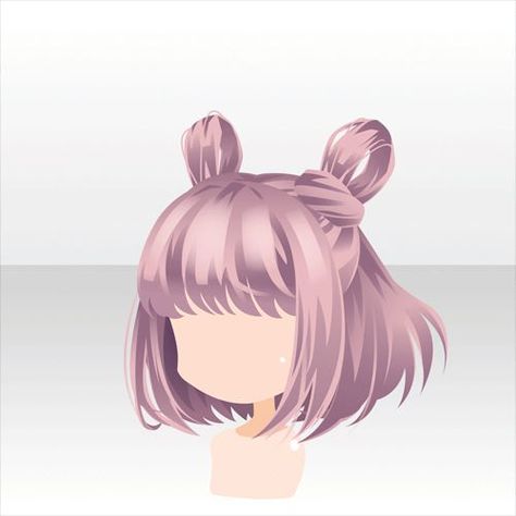 Rabbit Hairstyle, Draw Hairstyles, Character Hairstyles, Anime Hairstyle, Hairstyles For Characters, Drawing Hairstyles, Chibi Hair, Pelo Anime, Manga Hair