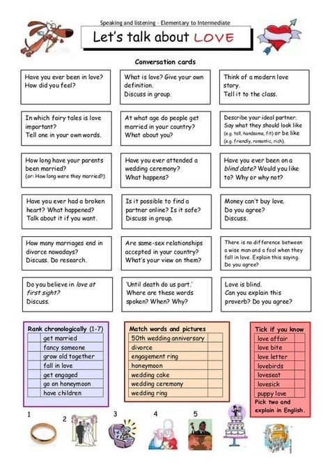 Let’s talk about LOVE! Here are fun ESL conversation cards for elementary to intermediate level students. Speaking Activities English, Speaking Cards, Let's Talk About Love, Free Classes, English Exercises, Teaching English Online, Conversation Cards, Talk About Love, Conversational English