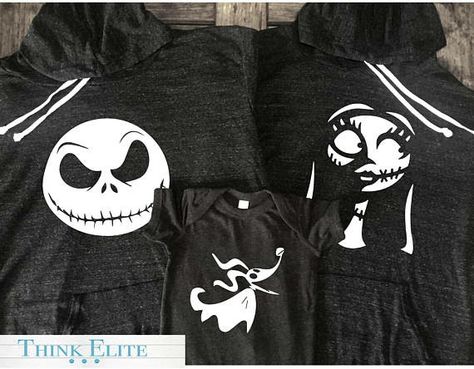 Jack Skellington Hoodie, Christmas Shirts Family, Nightmare Before Christmas Shirts, Feel Nothing, Diy Tees, Disney Hoodies, Mama Style, Family Christmas Shirts, Christmas Family