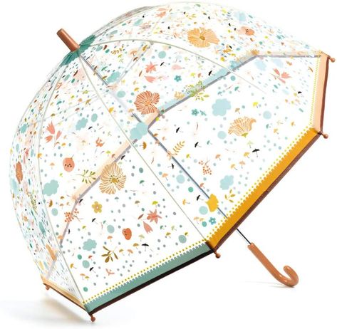 Iris Hantverk, Clear Umbrella, Childrens Lighting, Raining Cats And Dogs, Rain Umbrella, Colorful Accessories, Plastic Caps, Splish Splash, Transparent Design