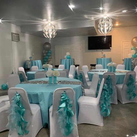 Felicia Hayes on Instagram: “Serenity & Co Baby Shower I LOVE our partnership!!! Elegance N’ Images and Pvenue We LOVE what we do...more pics coming #itsagirl…” Tiffany Birthday Party Decorations, N Images, Tiffany Themed Bridal Shower, Tiffany Birthday Party, Candy Table Decorations, Tiffany Birthday, Turquoise Party, Tiffany Theme, Gold Graduation Party