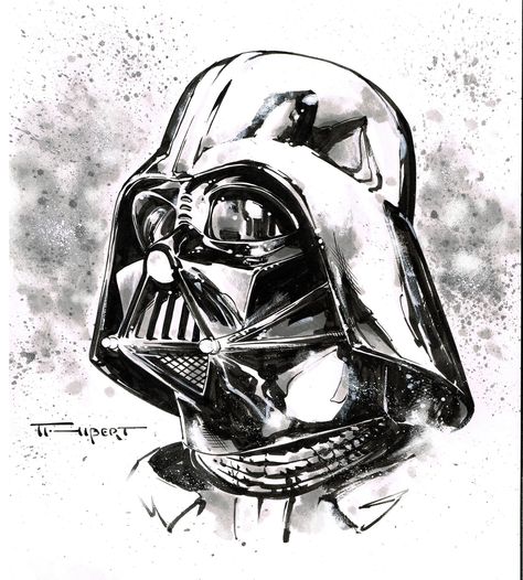 Darth Vader Sketch, Darth Vader Painting, Darth Vader Tattoo Design, Darth Vader Drawing, Darth Vader Tattoo, Star Wars Art Drawings, Star Wars Cartoon, Bee Pictures, Star Wars Design