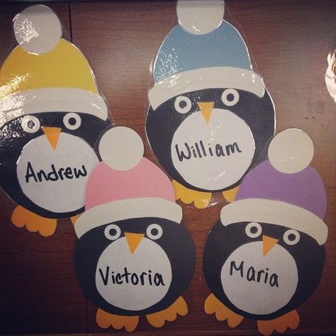 Christmas Cubby Tags, Winter Cubby Tags, Winter Door Decs, Cubby Tags Preschool, Preschool Name Tags, Door Name Tags, Winter Door Decorations Classroom, Cubby Tags, Dorm Door Decorations