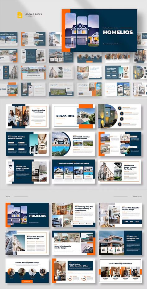 Real Estate Presentation Template, Presentation Design Inspiration, Slide Presentation Template, Google Slide Presentation, Web Design Websites, Presentation Slides Design, Brochure Design Layout, Company Presentation, Presentation Design Layout