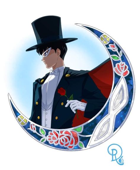 Sailor Moon Mask Tuxedo, Tuxedo Mask Tattoo, Tuxedo Mask Wallpaper, Sailor Moon And Tuxedo Mask, Sailor Moon Tuxedo Mask, Drachea Rannak, Prince Endymion, Sailor Moon Party, Mamoru Chiba