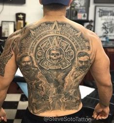 Steve Soto, Aztec Warrior Tattoo, Aztec Tattoos Sleeve, Azteca Tattoo, Mayan Tattoos, Aztec Tattoos, Famous Tattoo Artists, Mexican Art Tattoos, Aztec Tattoo Designs