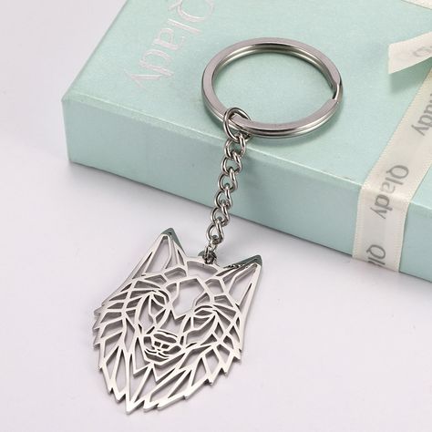 Cheap Key Chains, Buy Quality Jewelry & Accessories Directly from China Suppliers:My Shape Key Ring Wolf Unicorn Fox Cat Key Chain Stainless Steel Jewelry Forest Animal Cut Out Hollow Keyholder Pendant Gift Men Enjoy ✓Free Shipping Worldwide! ✓Limited Time Sale ✓Easy Return. Wolf Animal, Keychain Metal, Cat Key, Cat Keychain, Forest Animal, Geometric Animals, Stainless Steel Pendant, Forest Animals, Steel Jewelry